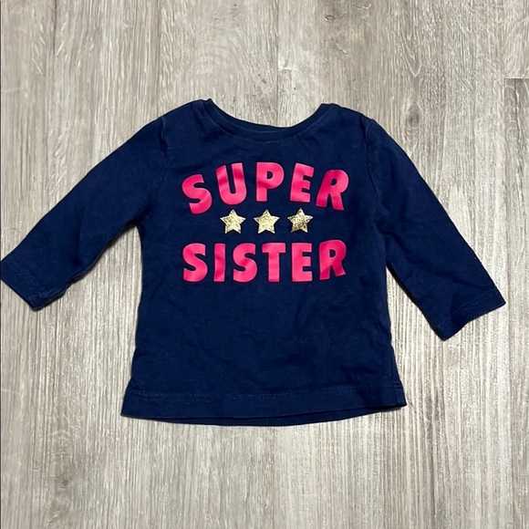 4/$20 Navy Blue 'Super Sister' Kids Shirt - Picture 1 of 1